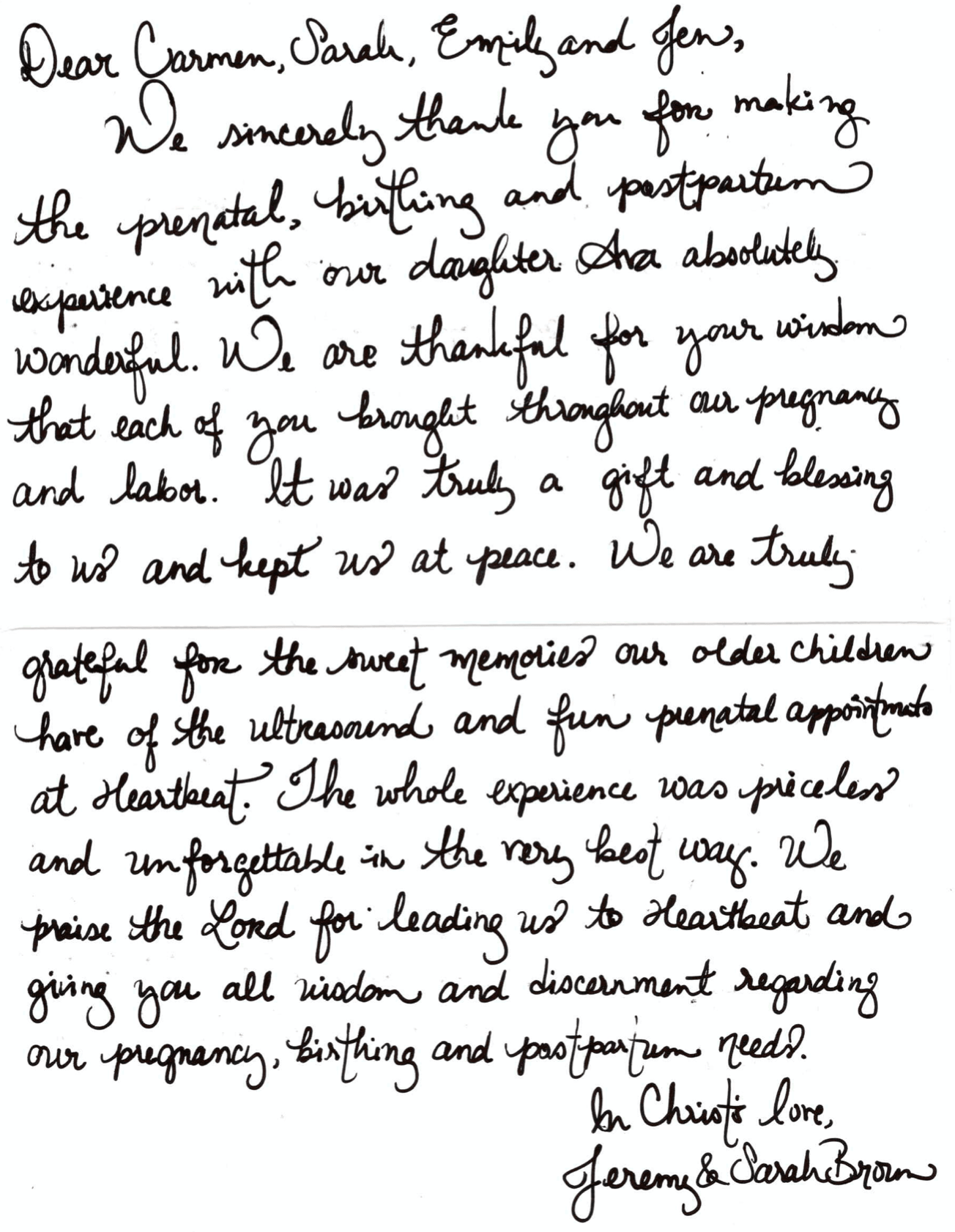 A Recent Birthing Story Experience