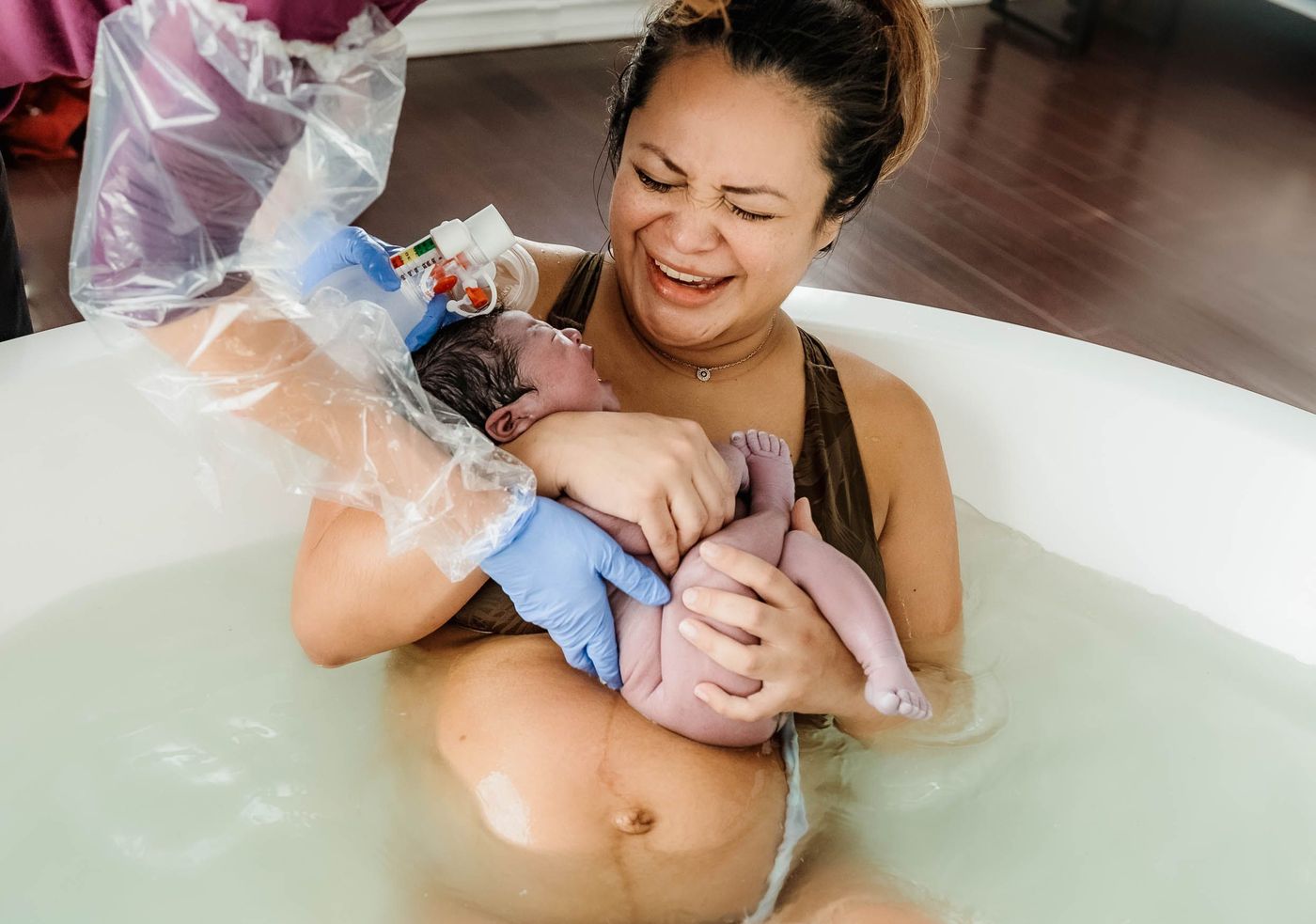 Lubbock midwife testimonials - happy families sharing water birth experiences