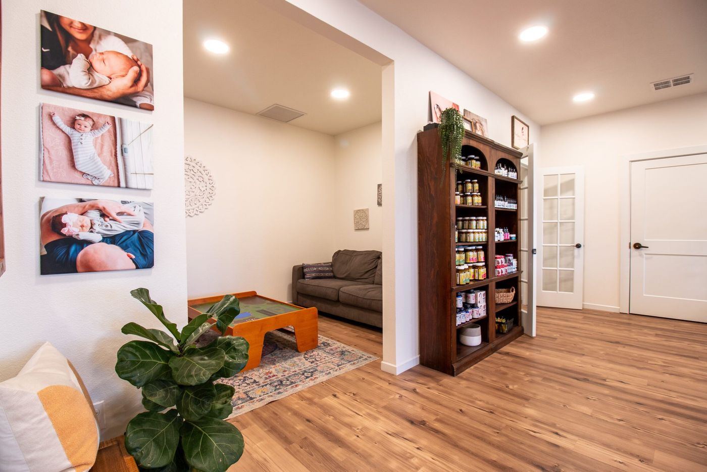 Lubbock birth center reception - welcoming entrance at Heartbeat Midwifery